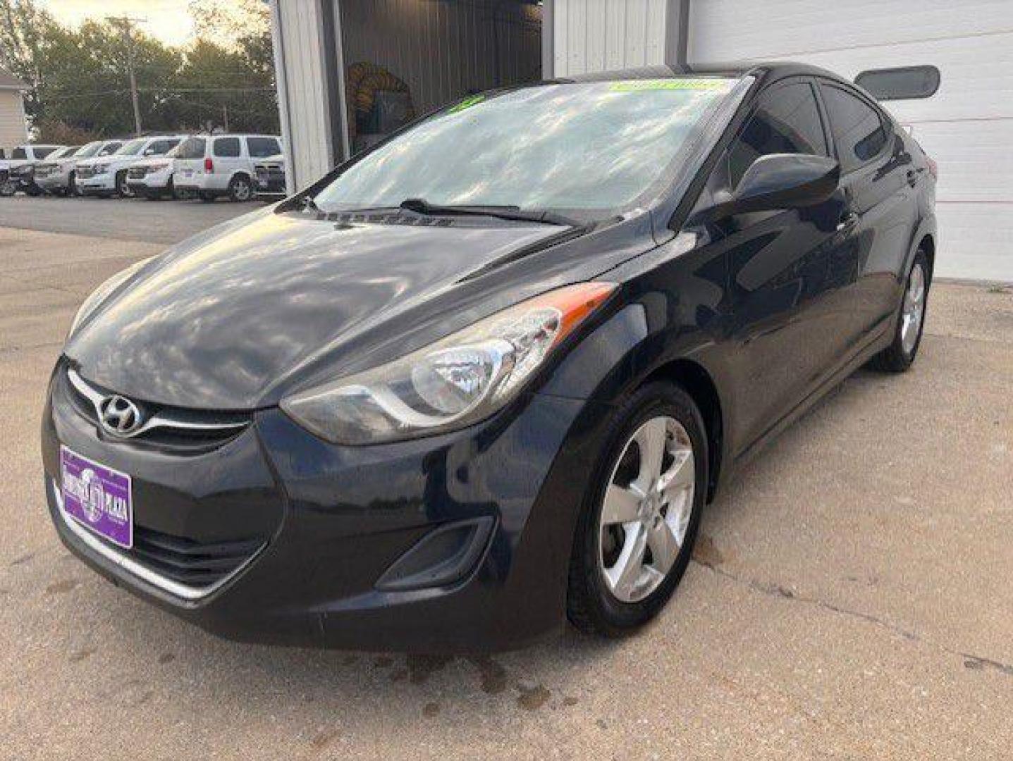 2013 BLACK HYUNDAI ELANTRA GLS (5NPDH4AEXDH) with an 1.8L engine, Automatic transmission, located at 1100 W. Sheridan Ave., Shenandoah, 51601, (712) 246-1600, 40.765678, -95.388817 - Photo#0