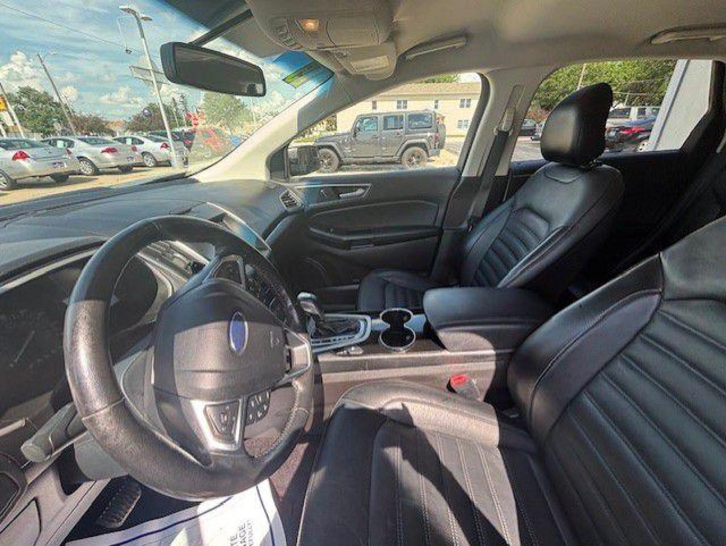 2015 GRAY FORD EDGE SEL (2FMTK4J83FB) with an 3.5L engine, Automatic transmission, located at 1100 W. Sheridan Ave., Shenandoah, 51601, (712) 246-1600, 40.765678, -95.388817 - Photo#2