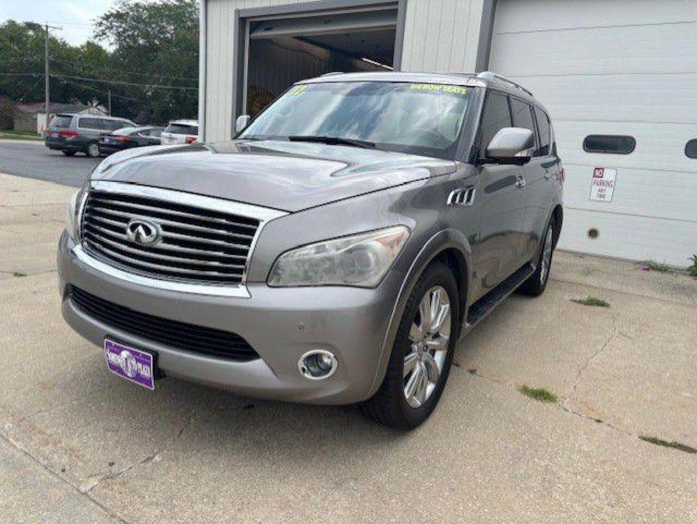 2012 GRAY INFINITI QX56 (JN8AZ2NE3C9) with an 5.6L engine, Automatic transmission, located at 1100 W. Sheridan Ave., Shenandoah, 51601, (712) 246-1600, 40.765678, -95.388817 - Photo#0