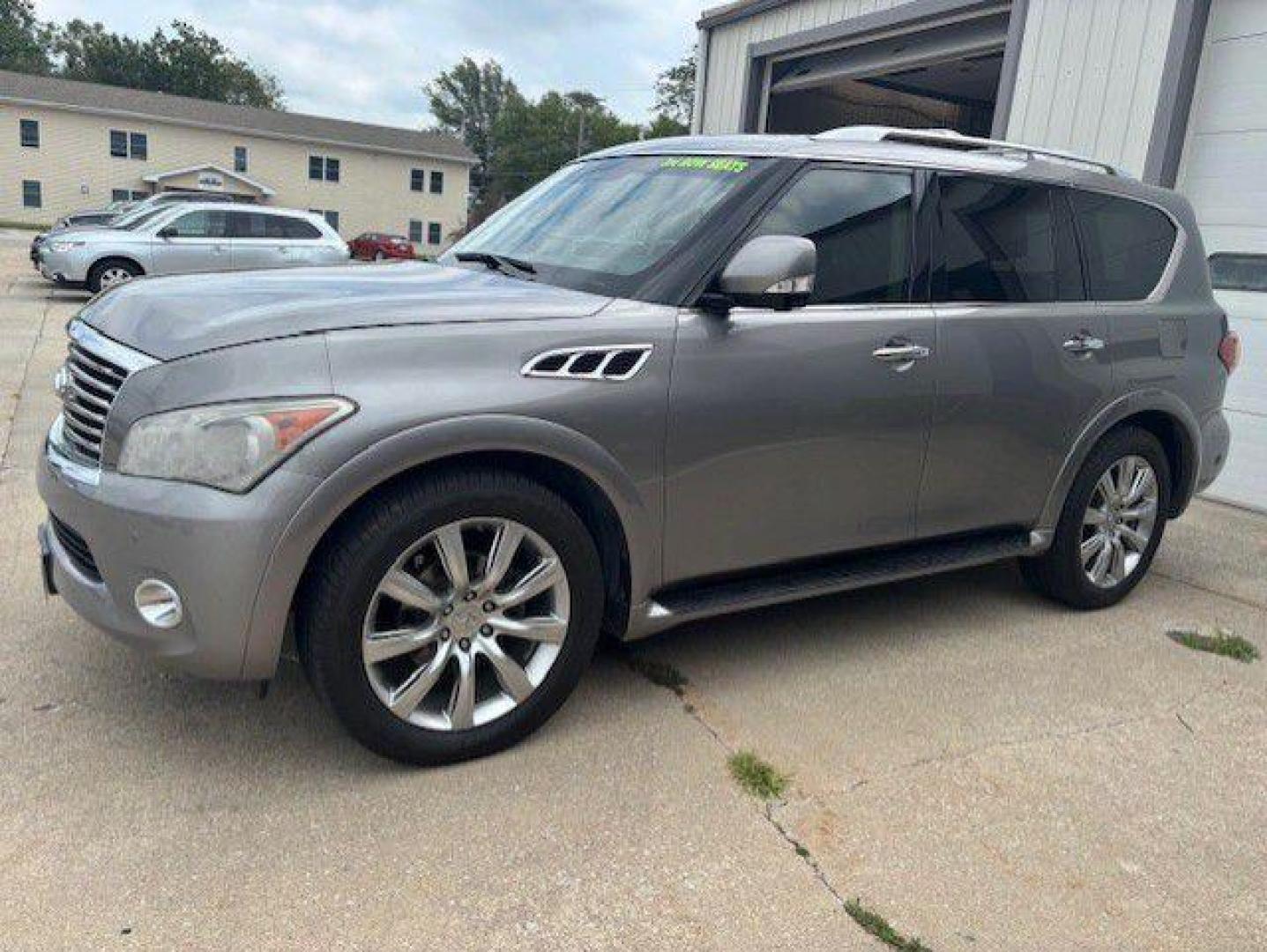 2012 GRAY INFINITI QX56 (JN8AZ2NE3C9) with an 5.6L engine, Automatic transmission, located at 1100 W. Sheridan Ave., Shenandoah, 51601, (712) 246-1600, 40.765678, -95.388817 - Photo#1