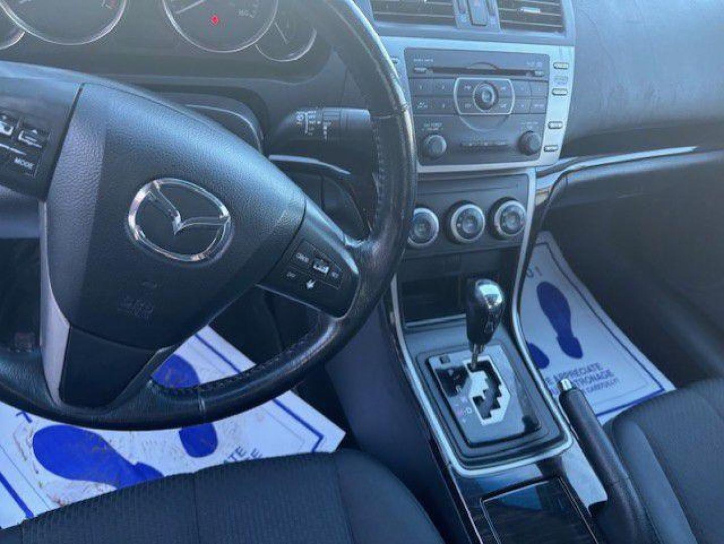 2012 GRAY MAZDA 6 I (1YVHZ8DH3C5) with an 2.5L engine, Automatic transmission, located at 1100 W. Sheridan Ave., Shenandoah, 51601, (712) 246-1600, 40.765678, -95.388817 - Photo#3