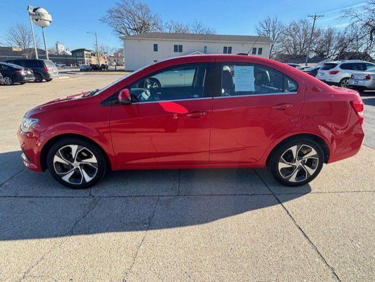 2017 RED CHEVROLET SONIC PREMIER (1G1JF5SBXH4) with an 1.4L engine, Automatic transmission, located at 1100 W. Sheridan Ave., Shenandoah, 51601, (712) 246-1600, 40.765678, -95.388817 - Photo#1