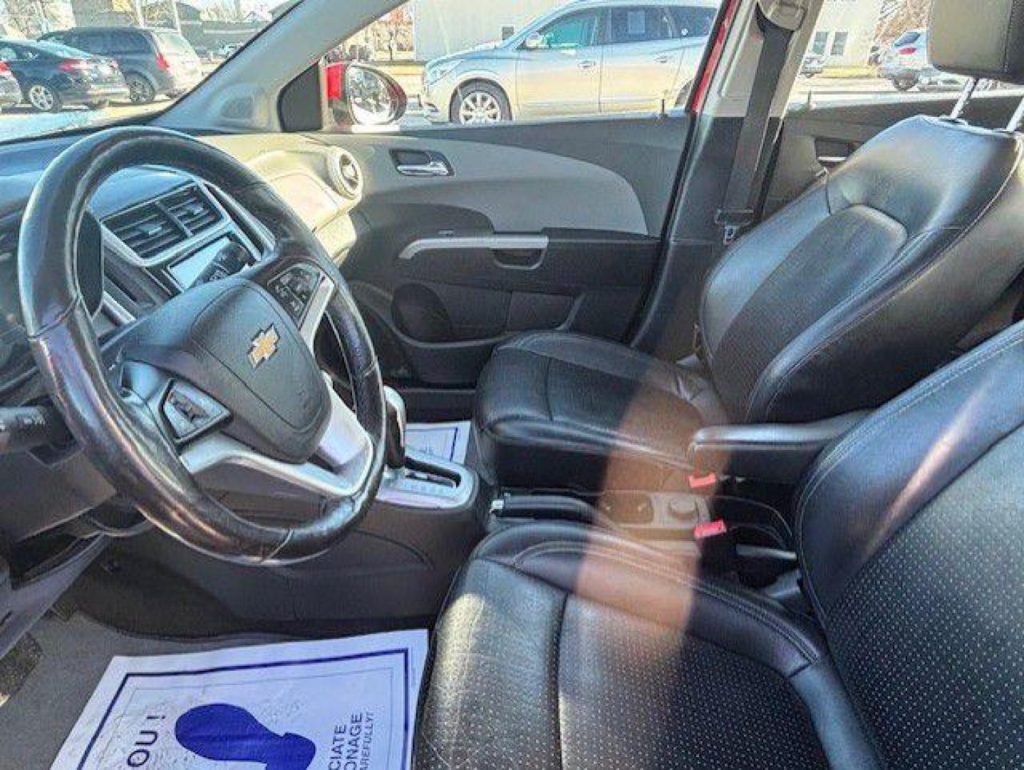 2017 RED CHEVROLET SONIC PREMIER (1G1JF5SBXH4) with an 1.4L engine, Automatic transmission, located at 1100 W. Sheridan Ave., Shenandoah, 51601, (712) 246-1600, 40.765678, -95.388817 - Photo#2