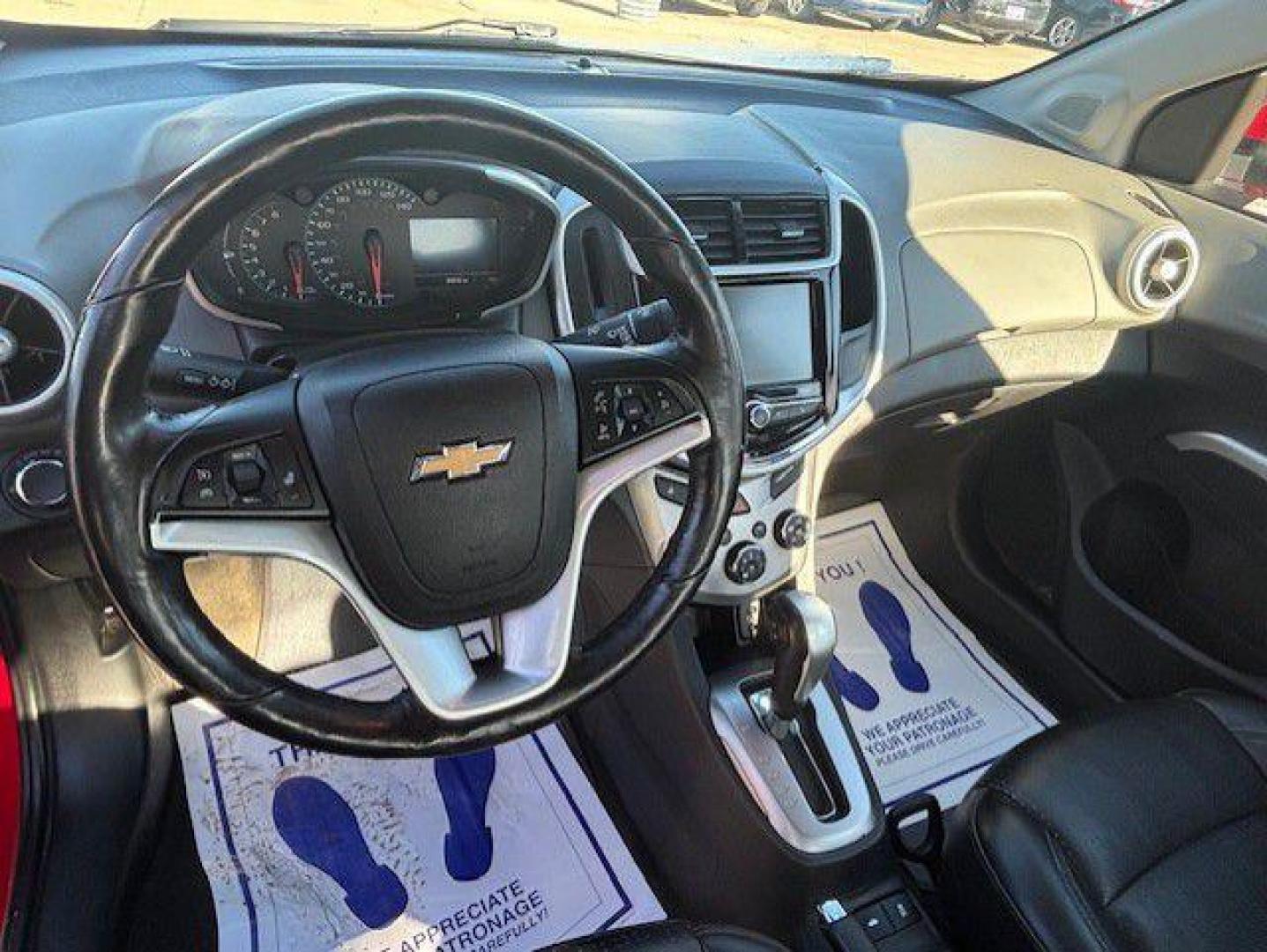 2017 RED CHEVROLET SONIC PREMIER (1G1JF5SBXH4) with an 1.4L engine, Automatic transmission, located at 1100 W. Sheridan Ave., Shenandoah, 51601, (712) 246-1600, 40.765678, -95.388817 - Photo#3