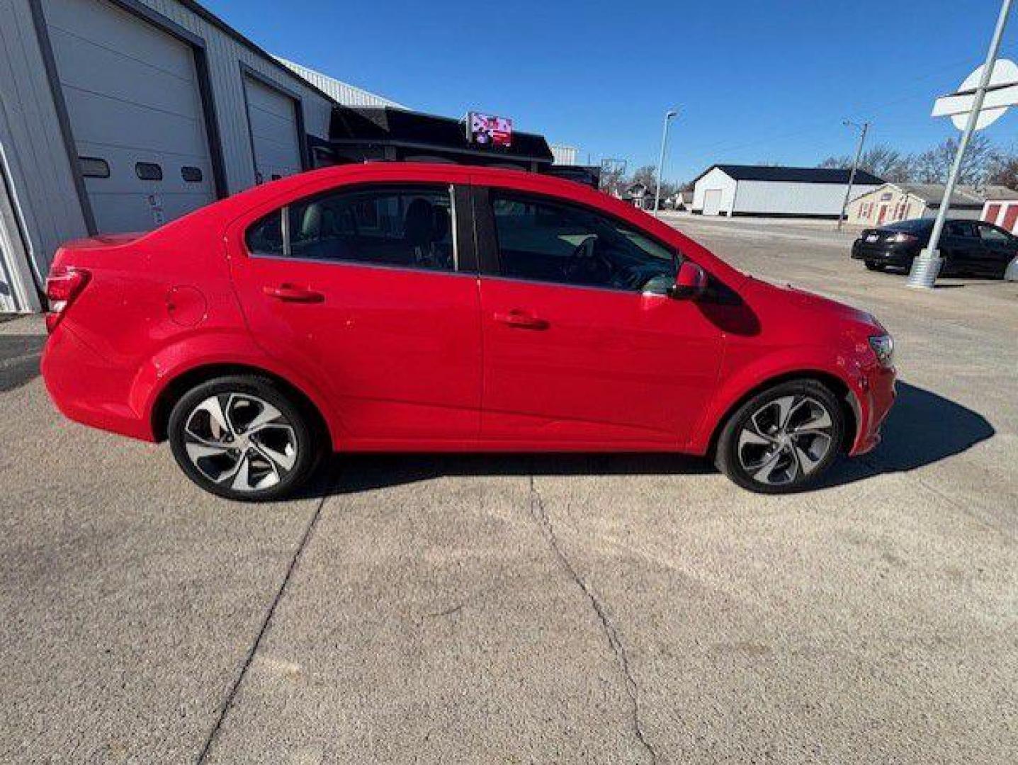 2017 RED CHEVROLET SONIC PREMIER (1G1JF5SBXH4) with an 1.4L engine, Automatic transmission, located at 1100 W. Sheridan Ave., Shenandoah, 51601, (712) 246-1600, 40.765678, -95.388817 - Photo#7