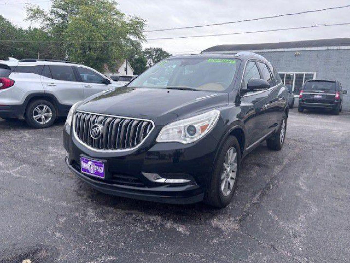 2017 BLACK BUICK ENCLAVE LEATHER (5GAKVBKD9HJ) with an 3.6L engine, Automatic transmission, located at 1100 W. Sheridan Ave., Shenandoah, 51601, (712) 246-1600, 40.765678, -95.388817 - Photo#0