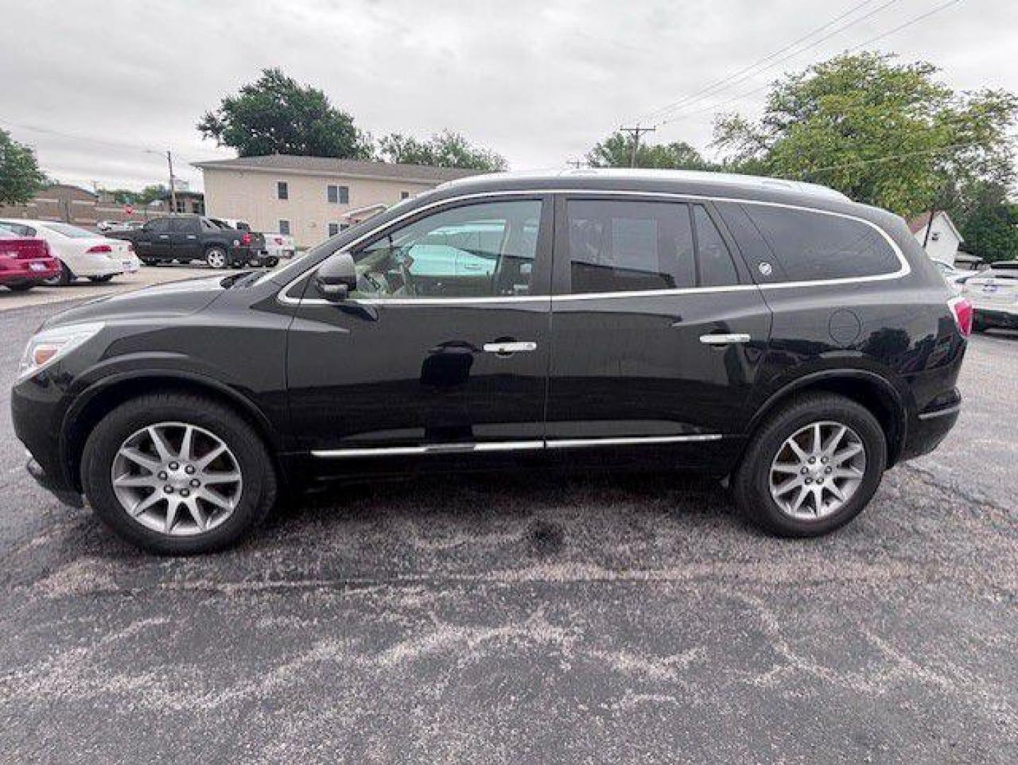 2017 BLACK BUICK ENCLAVE LEATHER (5GAKVBKD9HJ) with an 3.6L engine, Automatic transmission, located at 1100 W. Sheridan Ave., Shenandoah, 51601, (712) 246-1600, 40.765678, -95.388817 - Photo#1