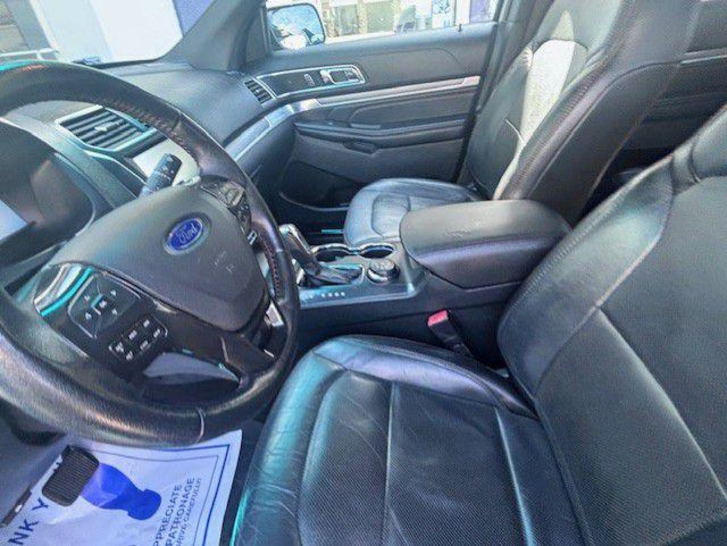 2016 WHITE FORD EXPLORER SPORT (1FM5K8GT8GG) with an 3.5L engine, Automatic transmission, located at 1100 W. Sheridan Ave., Shenandoah, 51601, (712) 246-1600, 40.765678, -95.388817- Photo#2